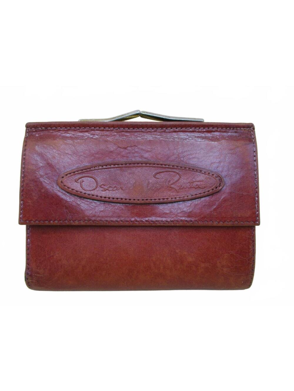 Vintage Oscar de la Renta Bond Street Brown Leather Wallet